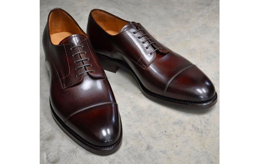 Handmade Men’s Brown Color Leather Shoes, Cap Toe Dress Formal Lace Up ...
