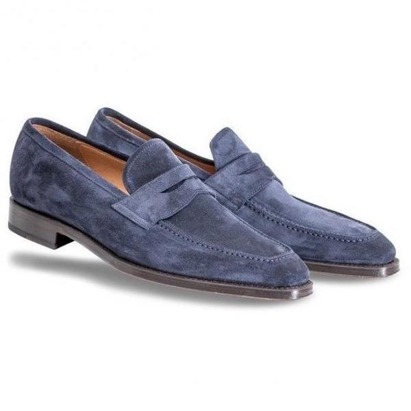 navy blue formal shoes