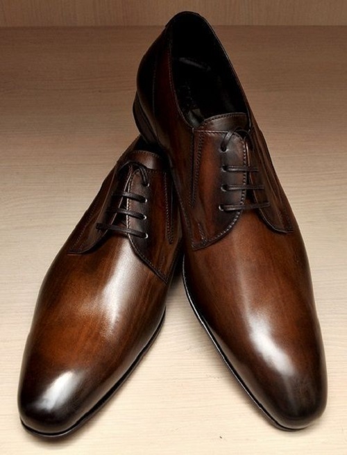 New Handmade Men Brown Derby Shoes, Men Brown Leather Shoes, Men Formal ...