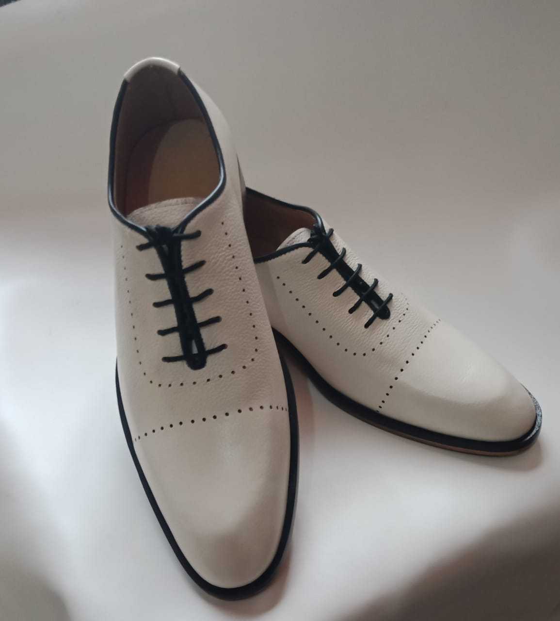 New Handmade Men White Party Shoes, Men White Leather Formal Shoes, Men ...