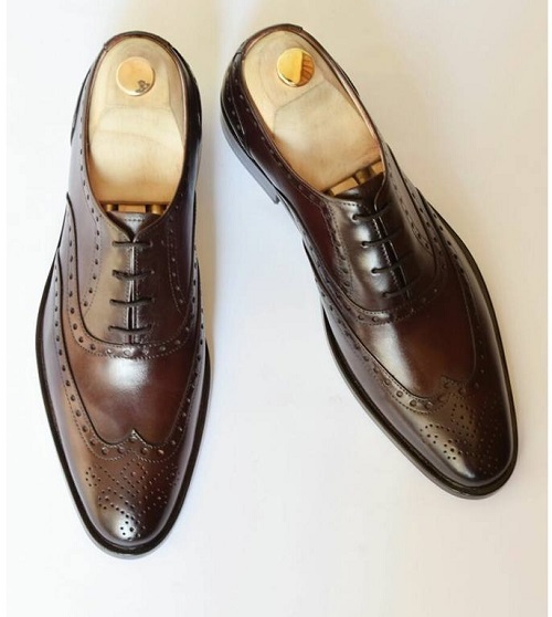 NEW Handmade Men Wingtip Brogue Shoes, Men Formal Shoes, Men Brown ...