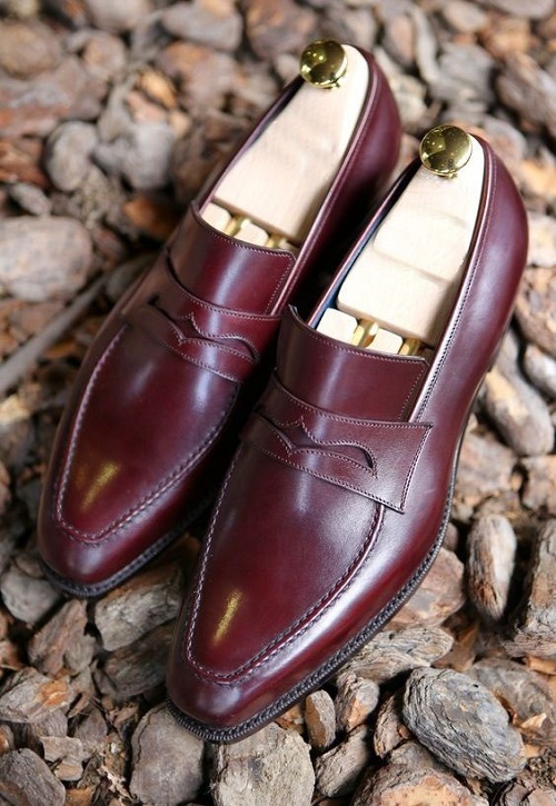 NEW Handmade Men's Burgundy Shoes, Men's Leather Loafer Slip On ...