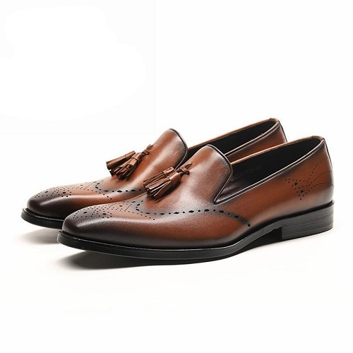 NEW Handmade Men's Loafer Slip On Moccasin Leather Shoes, Handmade Tan ...